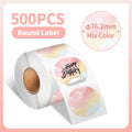 Phomemo Thermal Label Paper Round Sticker Waterproof White Pure Color Paper Shipping Label for PM241/PM246S/D520 Label Printer