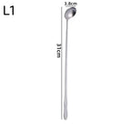 pogyrt Stainless Steel Long Handle Stir Spoon For Cocktails, Ice Coffee, And Tea - Mixing Spoon With Easy Grip Handle