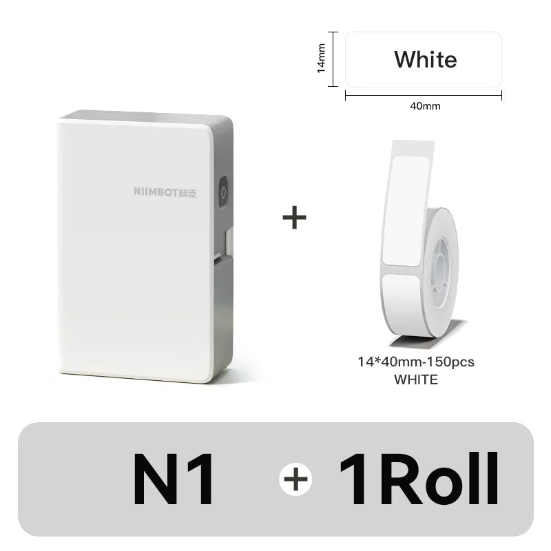 Niimbot N1/B18 Thermal Transfer Label Sticker Printer Mini Label Maker With Ribbon PET Papers For Jewelry Store Cable Cosmetics