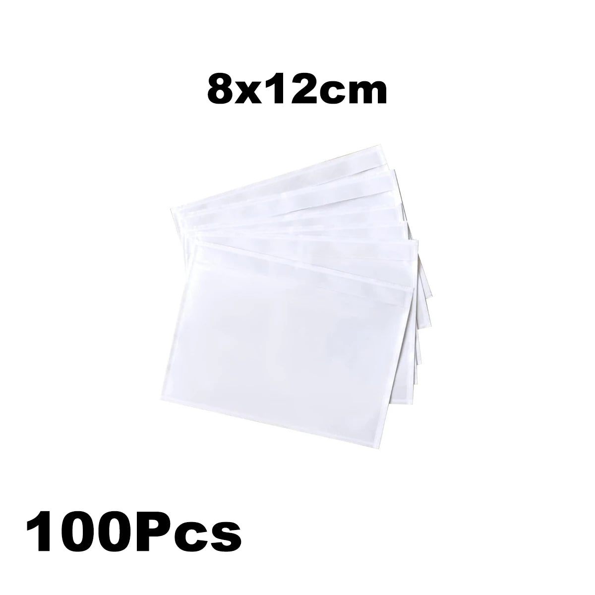 100pcs Clear Self-Adhesive Shipping Label Sleeves 4.5" x 5.5" - Waterproof Mailing Envelopes, Top Loading Packing List