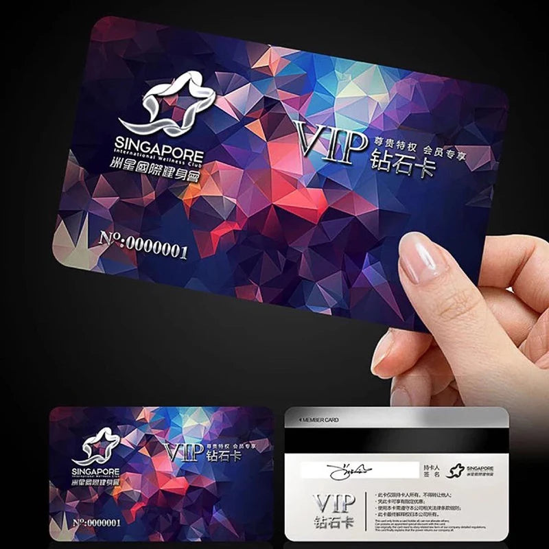 PVC Business Card Custom Photo Numbered Logo Printing ID Cards Waterproof Glossy Matte Pearl Frosted Double-sided 85*54mm