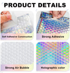 30 Pcs Holographic Bubble Mailers Waterproof Self Seal Adhesive Foil Glitter Glamour Shipping Bags for Mailing Supplies