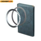 HOMEFISH Artificial leather credit card magnetic elastic wallet(3 card slot)with strong magnetic accessories ID card clip wallet