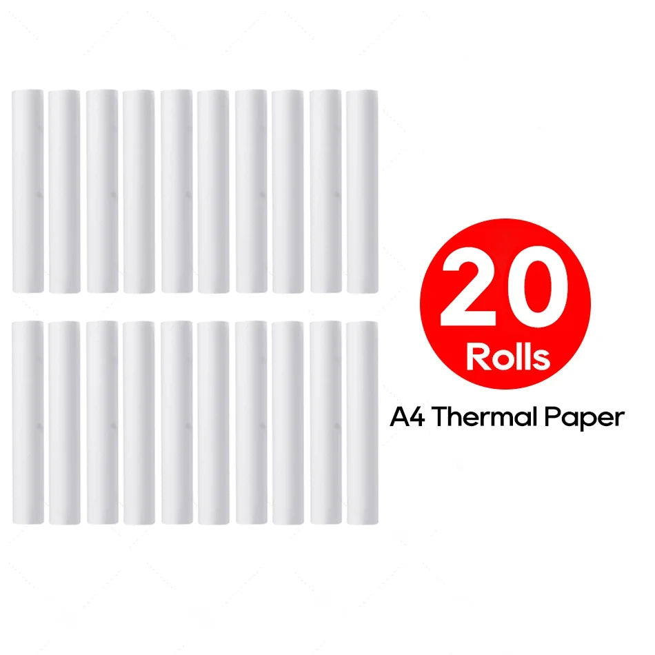 A4 Thermal Paper Printer Paper for A4 Portable Printer,For M08F-Letter, M08F M832,M833, M834,M835, 8.27"×11.69” Size, 100 sheets