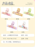 Cute Cartoon ABS Paper Clipper Bookmark Binder Multicolor Office Accessories Document Clip School Supplies Kawaii Stationery