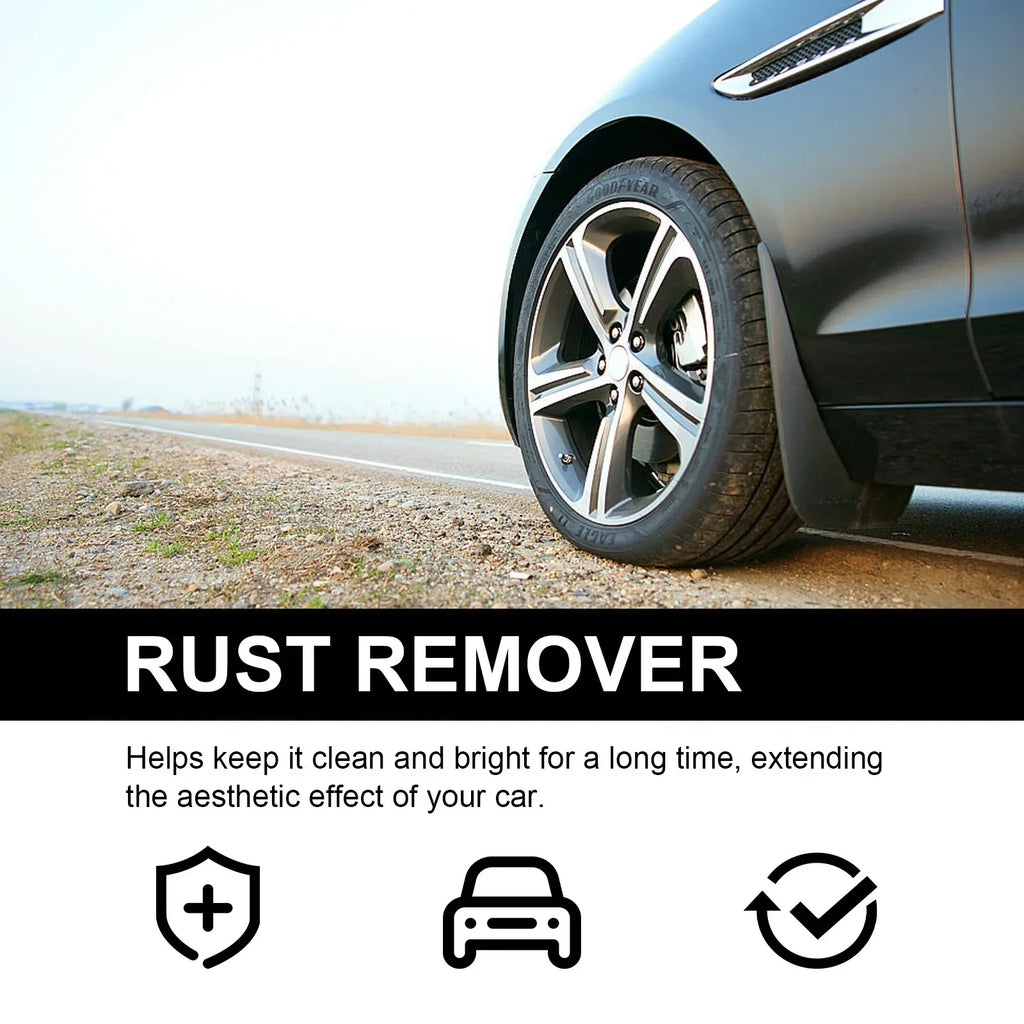 Car Rust Remover Car Wheel Care Quick Remover Car Exhaust Pipe Rust Removal Spray Clean Metal Iron Powder Stains