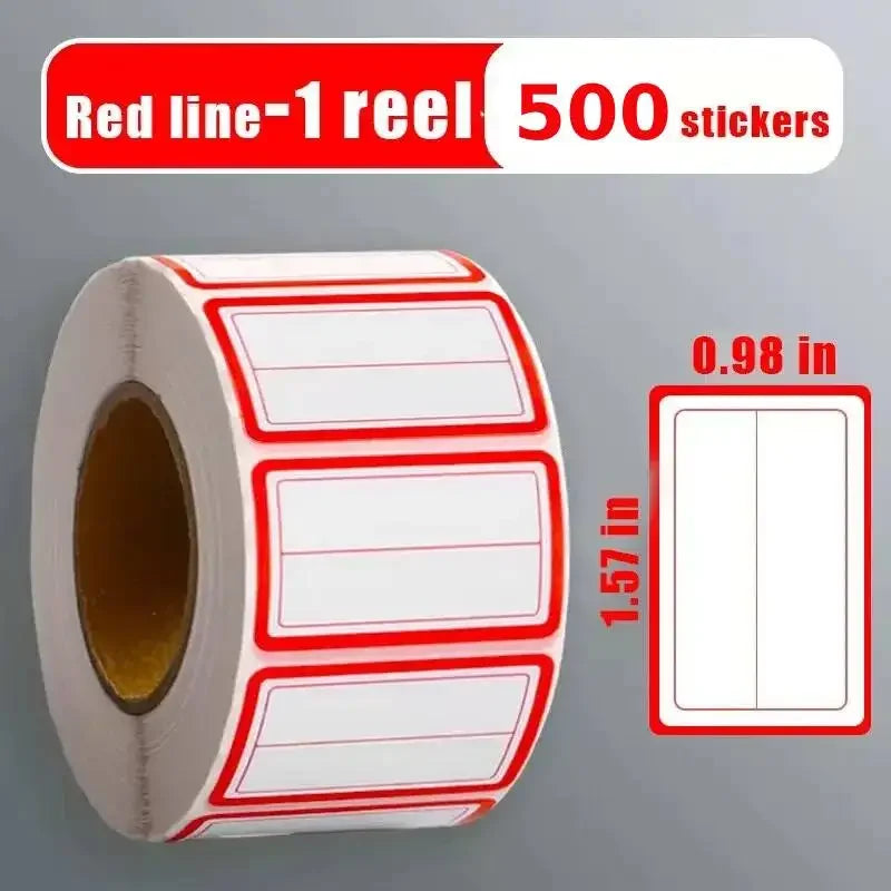 500pcs Name Tag Stickers Plain Labels Adhesive Tags Name Badge Stickers for School Office Home Clothes Mailing Storage Bins