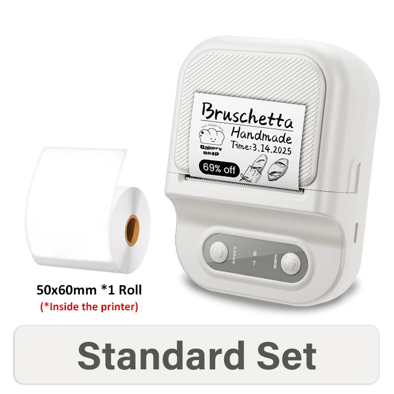 Mini Portable Thermal Printer 12-57mm Self-adhesive Label Printer Inkless Bluetooth Sticker Printing Machine like B21 Printer
