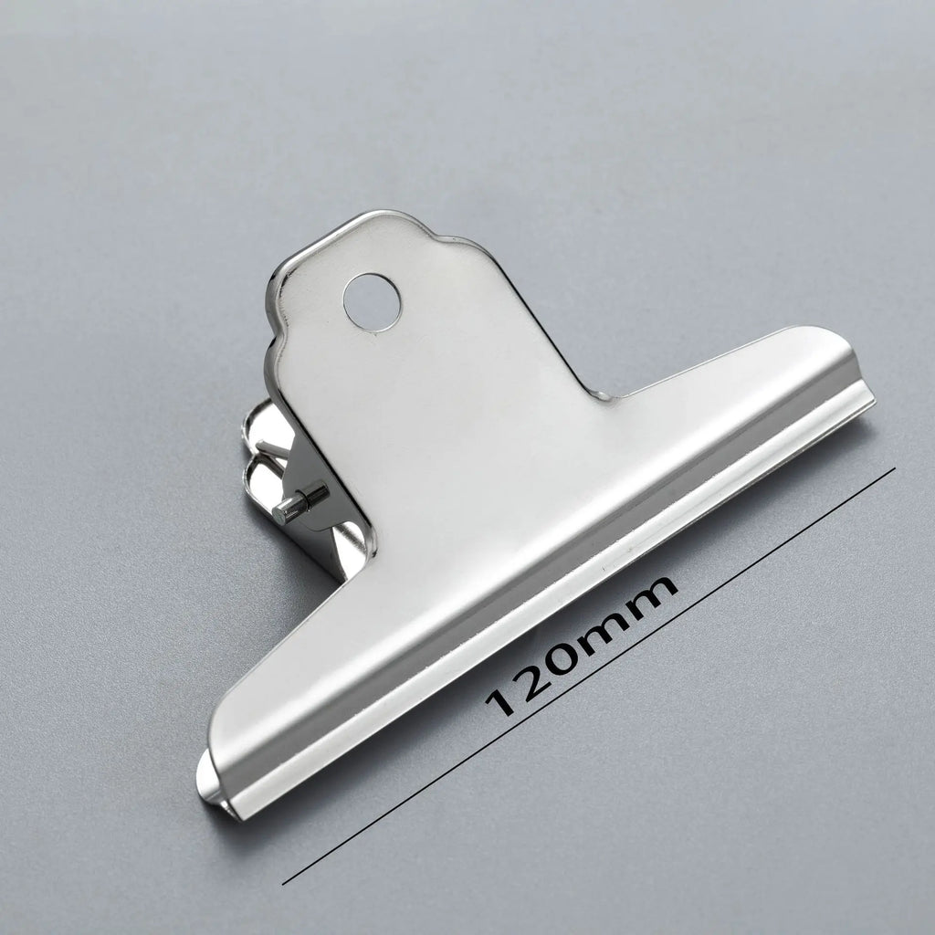 6Pcs Stainless Steel Round Clamps Strong Multi-specification Mountain-shaped Clamps Dovetail Clamps Bill and Document Clamps