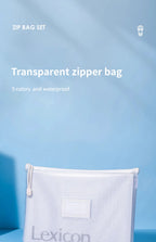 5/10/20/30PCS Mesh Zipper Pouch Document Bag Waterproof Zip File Folders A4 A5 Size Office School Supplies Document Storage Bags