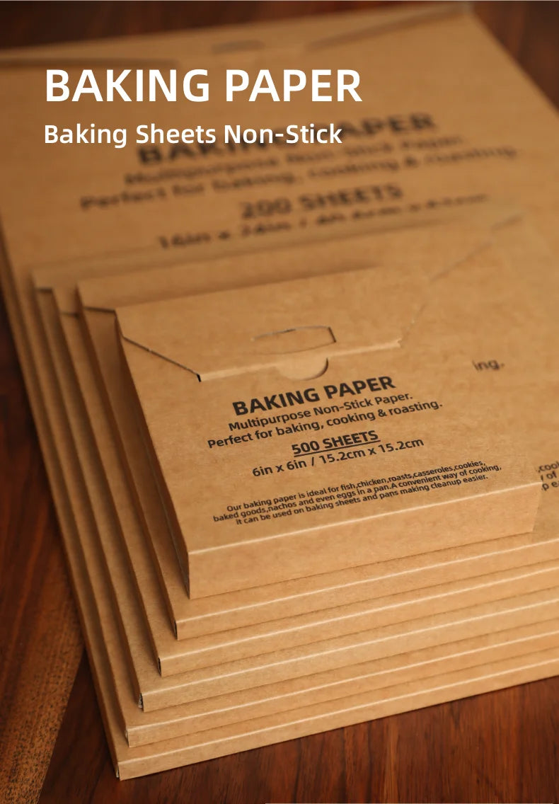 Parchment Paper Baking Paper Square Non-Stick Precut 4” to 12” Grilling Oven Air Fryer Steaming Burger Paper Baking Supplies