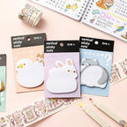 Cute Cartoon Animal Ass Sticky Notes 30Sheets Rabbit Dog Cat Bird Hip Memo Pad Notepads Thick Paper School Office Stationery