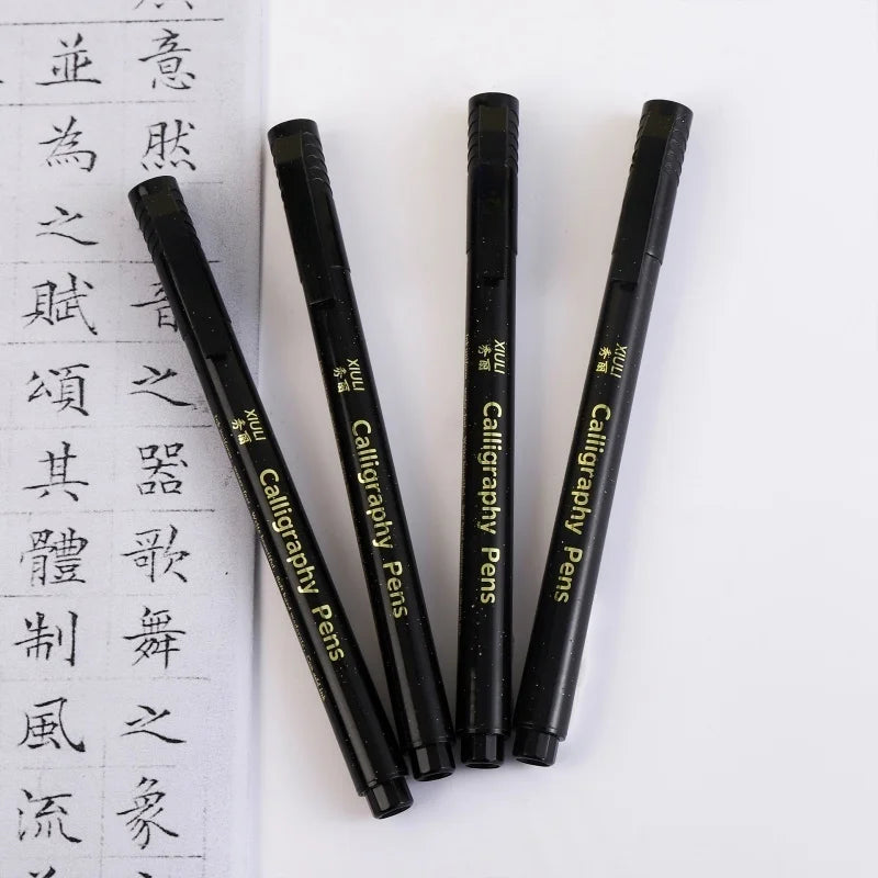 4pc/Beautiful Brush Calligraphy Practice Pen Type Soft Pen Copy Invitation Card Signature