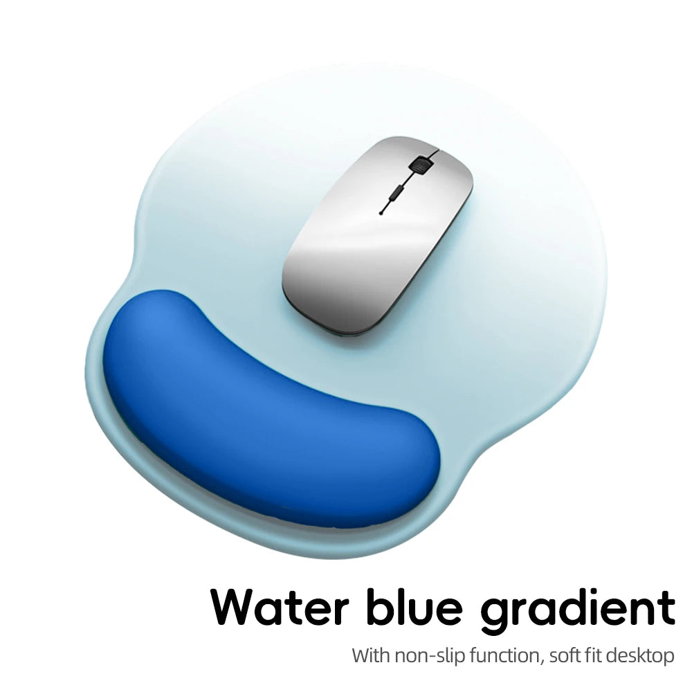 Comfortable Gradient Mouse Pad Wrist Support Non Slip Mice Mat Soft Mousepad Wrist Support Computer Silicone Mouse Pad For Pc