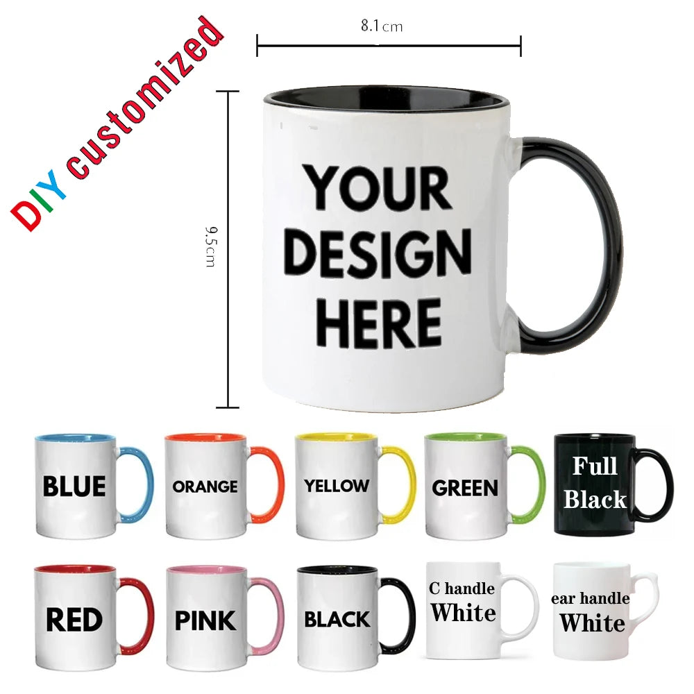 Personalized Photo Mug, Customize Family, Kids, Lovers, Logo, Text, Dog, Cat, Photos Mugs, Tea Milk Cup, Mother's Day Gift