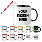 Personalized Photo Mug, Customize Family, Kids, Lovers, Logo, Text, Dog, Cat, Photos Mugs, Tea Milk Cup, Mother's Day Gift