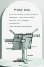 Adjustable Reading Bookshelf Lifting Landing Reading Stand Portable Book Holder Support Multifunctional Document Shelf For Home