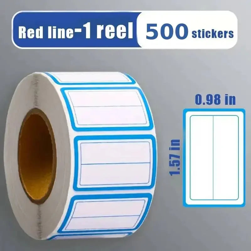 500pcs Name Tag Stickers Plain Labels Adhesive Tags Name Badge Stickers for School Office Home Clothes Mailing Storage Bins