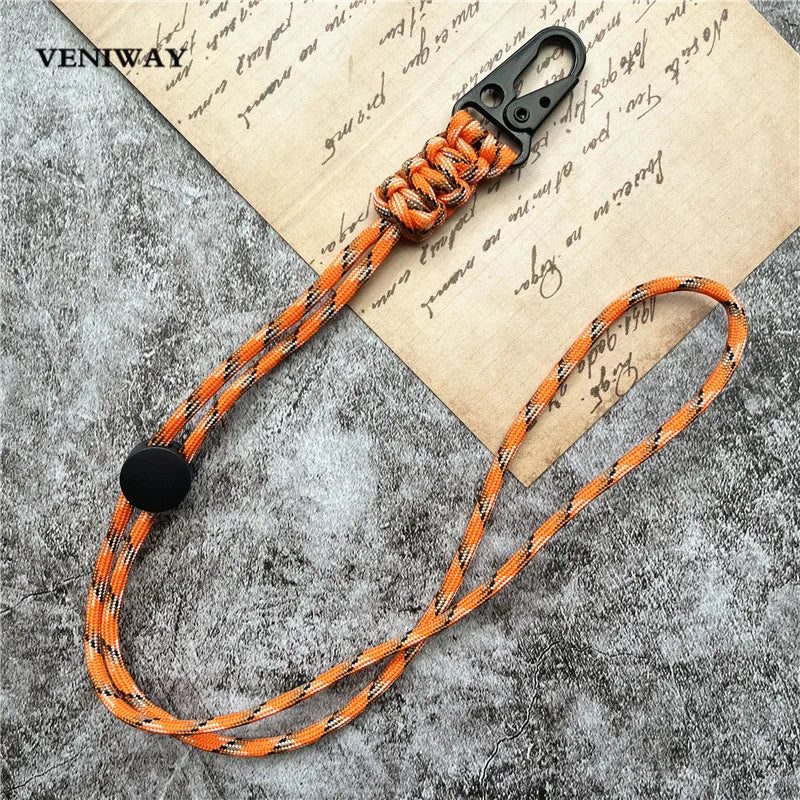 Lanyard Heavy Metal Keyring Adjustable Keychain Handmade Credential Holder Mobile Phone Hanging Neck Strap Anti-lost Key Chain