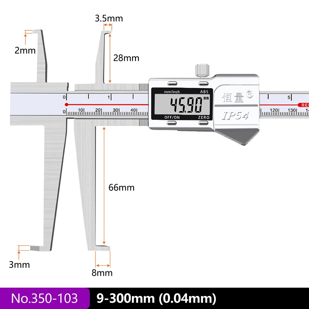 Double Inner Groove Vernier Digital Caliper 0.01mm Inner Groove Electronic Vernier Caliper Inner Hole Diameter Measurement Tool