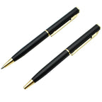 Mini Rotating Pocket-size Ballpoint Pen Metal Material 0.7mm Black Blue Ink Refill Ballpen Office School Supplies Stationery