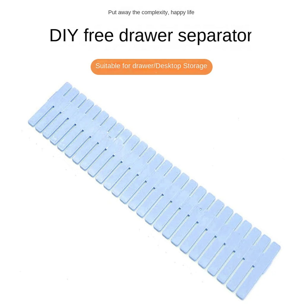 4Pcs Drawer Storage Dividers Sock Compartment Box Free Combination Plastic Partition Board Underwear Grid Divider Organizer Cosmetics Miscellaneous Compartment Box