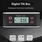 High-precision LCD Magnetic Digital Protractor Inclinometer Level Box Waterproof Angle Meter Finder 0~360 Degree V-Groove