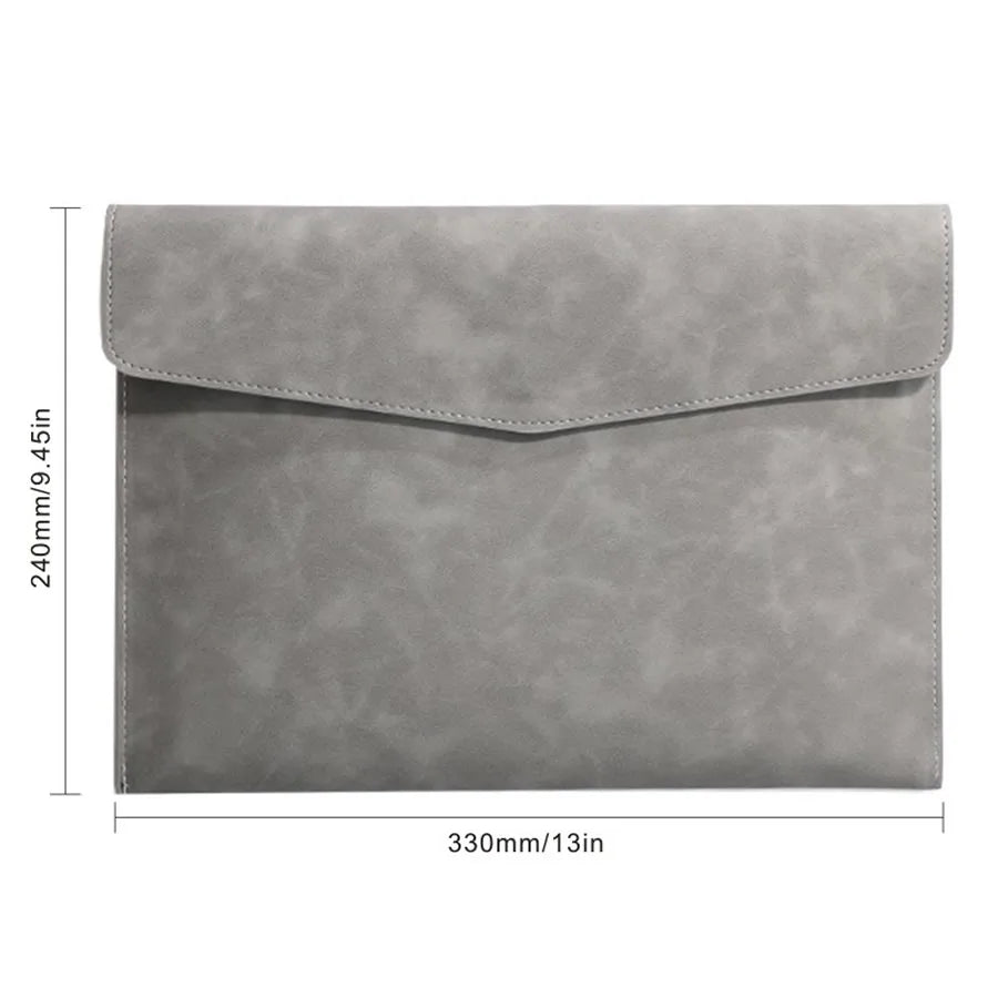 PU Leather A4 Document Bag, 7 Colors, File Folder for Office & Travel, Stylish Organizer