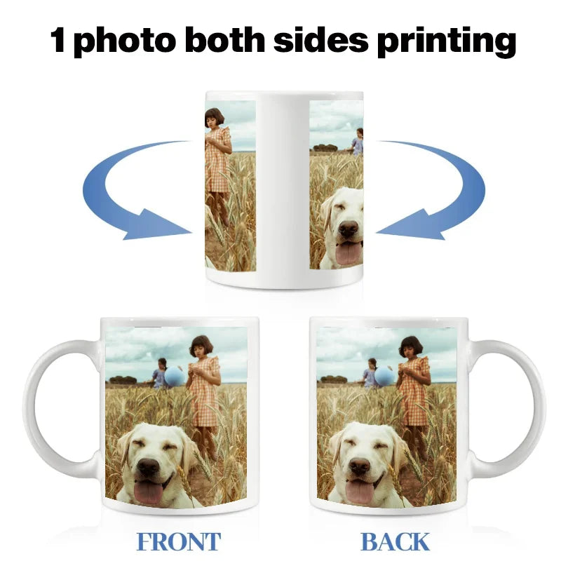 Custom Mug - Personalized Coffee Mug with Photos & Text - Unique Gift for Anniversary, Valentine's Day, and Mother's Day