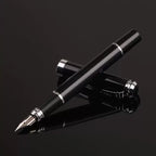 Metal Fountain Pen Business Black Heavy Feel Calligraphy Practice Pen Signing Pen High End Business and Student Use