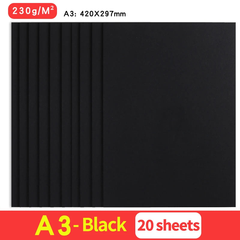 A3 MixColor Cardstock Paper Business Card Cardboard DIY Gifts Card Scrapbook Materials Drawing Card Art Supplie 10/20Sheets 230G