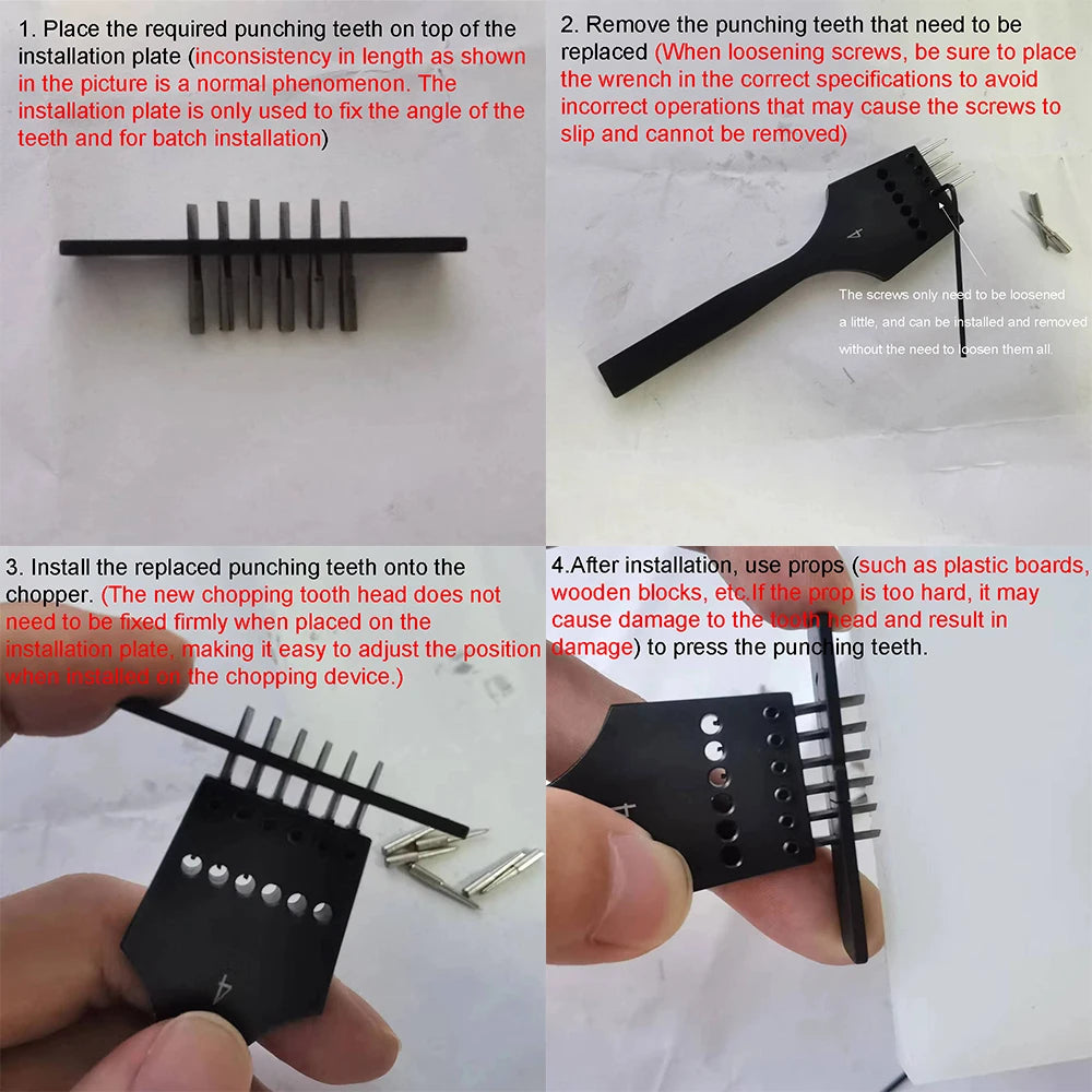 Leather Punch Tool Sharp Head Replaceable Pricking Iron Removable Round Hole Punch DIY Leather Craft Chisel 4 Size Available
