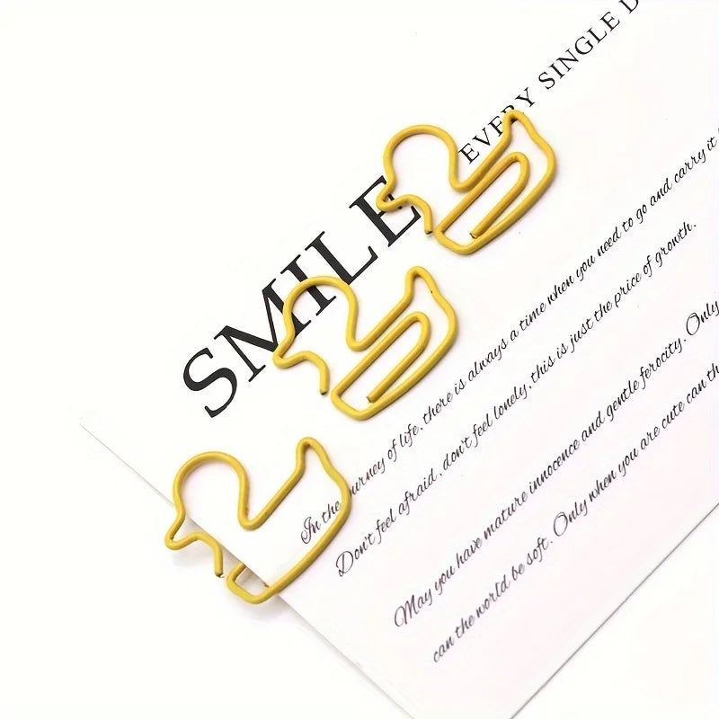 Adorable Duck Shape Paper Clips, Office Organization, and Student Test Paper Management - Durable, Reusable