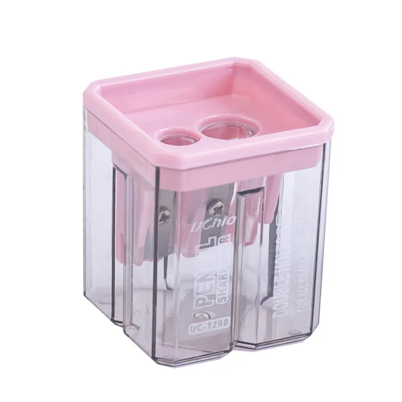 1 Piece Lytwtw's School Supplies Cute Morandi Color Geometry Sharpener For Pencil Office Creative Stationery Item