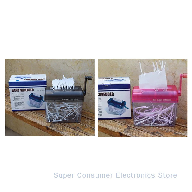 Portable Mini Hand Shredder for A4 Paper Document Paper Cutout Tool Home Office Use for Receipts And Bills