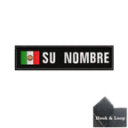 1PC 10cmX2.5cm Custom Name Flag Patch Stripes Badge Iron On Or Hook Loop Armband Germany Luxembourg Armenia Serbia Singapore