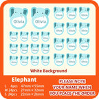 Custom Transparent Self-adhesive Baby Name Sticker Customised Kindergarten Tag in Hebrew Personalized Waterproof Stickers Label