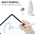 Replacement Pencil Tips for Apple Pencil 1st 2nd Generation iPencil Smooth Spare Nibs for iPad Pro Pencil 1/2 Stylus Fine Nib