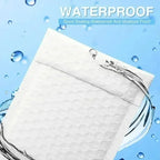 100-10Pcs Bubble Envelopes Bags White Waterproof Foam Bags Self Seal Packing Bags Mailers Shipping Envelope Storage Organizer