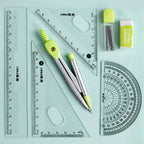 Compass Set Ruler Measurement Set Learning Professional Multifunctional Drawing Tool Set Ruler and Ruler Eight-pcs Set