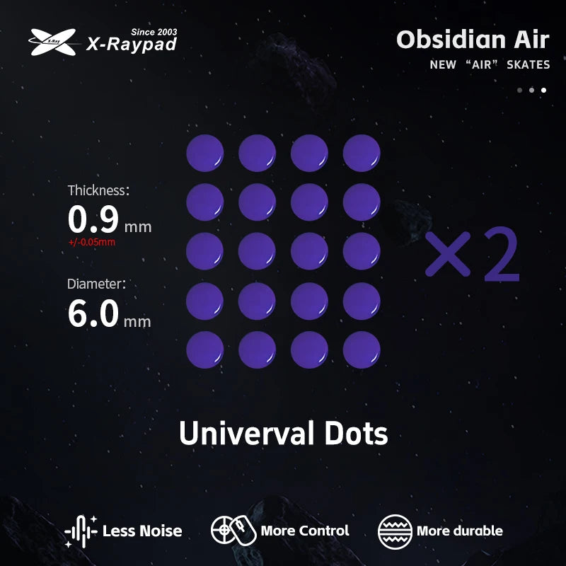 X-Raypad Obsidian Air Mouse Skates All Series – Quiet & Control
