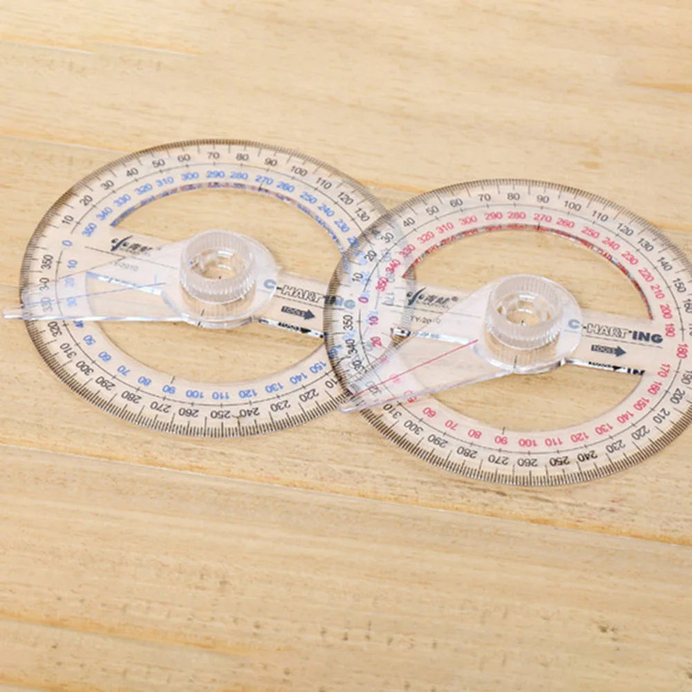 Arm Rotary Measuring Ruler Plastic 360 Degree Pointer Protractor Angle Finder Measurement Height Limit Gauge Tools
