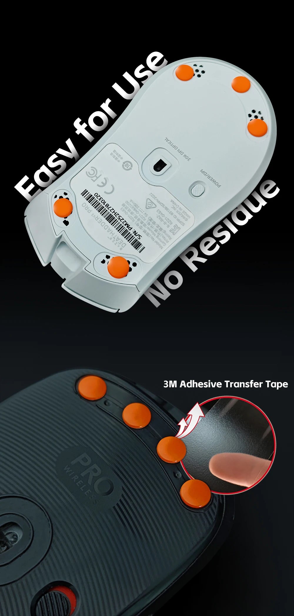 X-Raypad Titanium U9 Durable Mouse Skates for Universal Dot — Durable. Quiet. Control for Premium Gaming