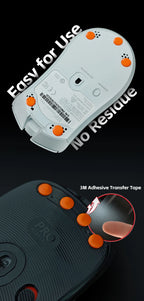 X-Raypad Titanium U9 Durable Mouse Skates for Universal Dot — Durable. Quiet. Control for Premium Gaming