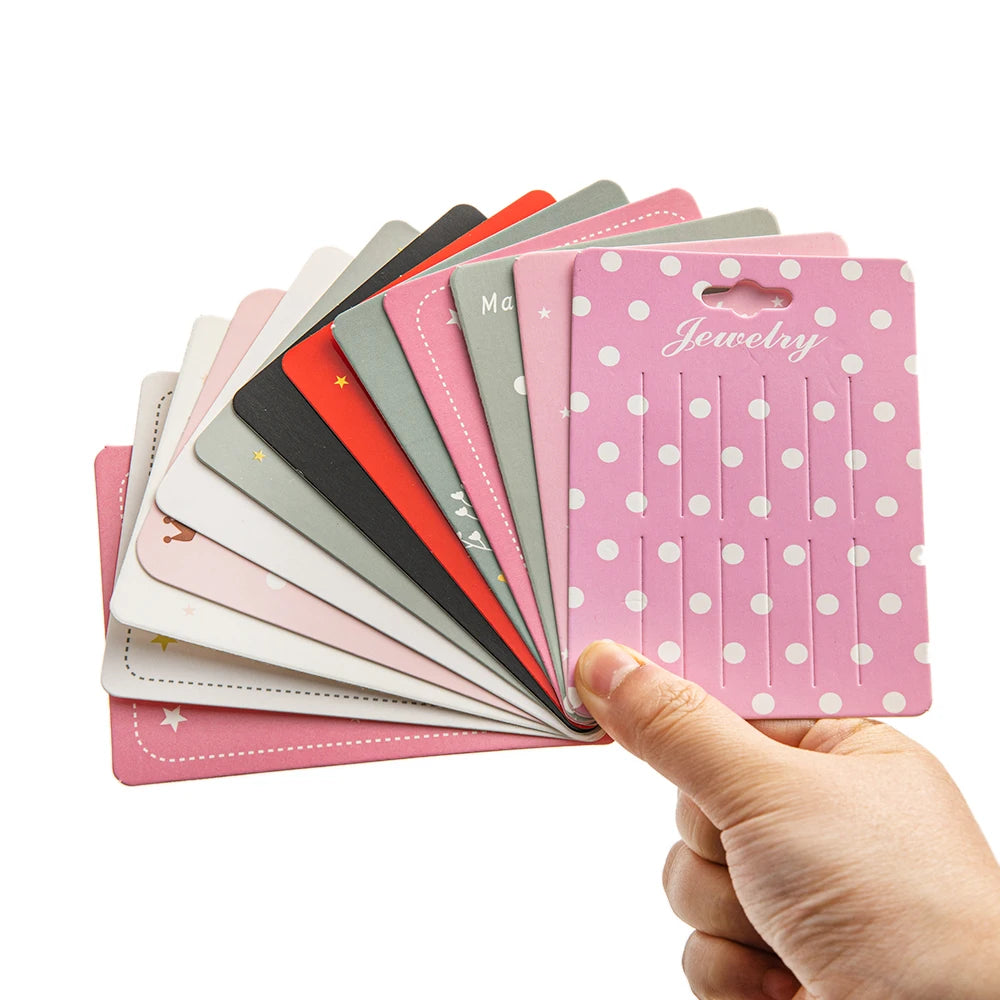50pcs 6.6x11.5cm Hair Clips Jewelry Display Card Blank Kraft Paper Card Hairclip Price Tag Hairpin Packaging Cardboard Holder