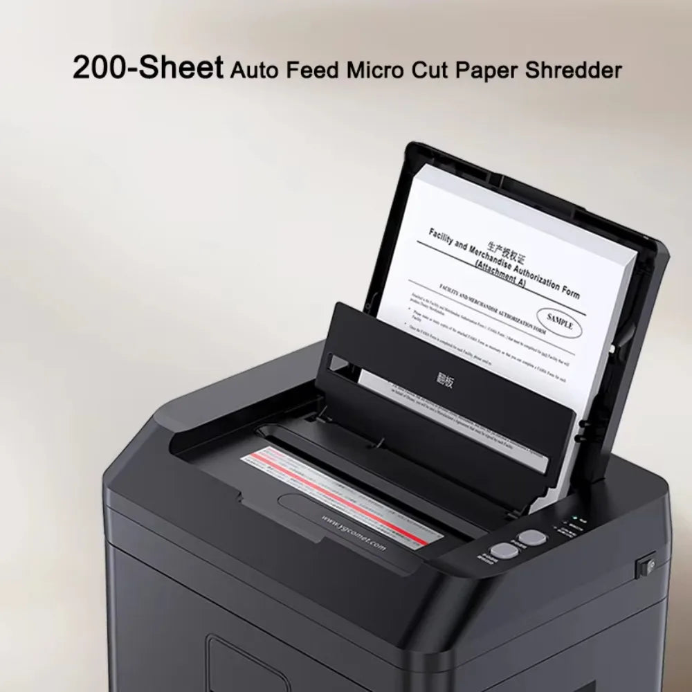 Broyeur De Papier P-5 200 Sheets Waste Paper Shredder P5 Normal Size 2*10mm Auto Feed Electricity Powered Comet Z-500 Office 22L