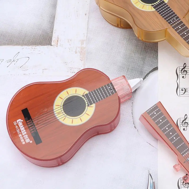Correction Tape Creative Guitar Shape Correction Tape Large Capacity  Student Office  school supplies kawaii