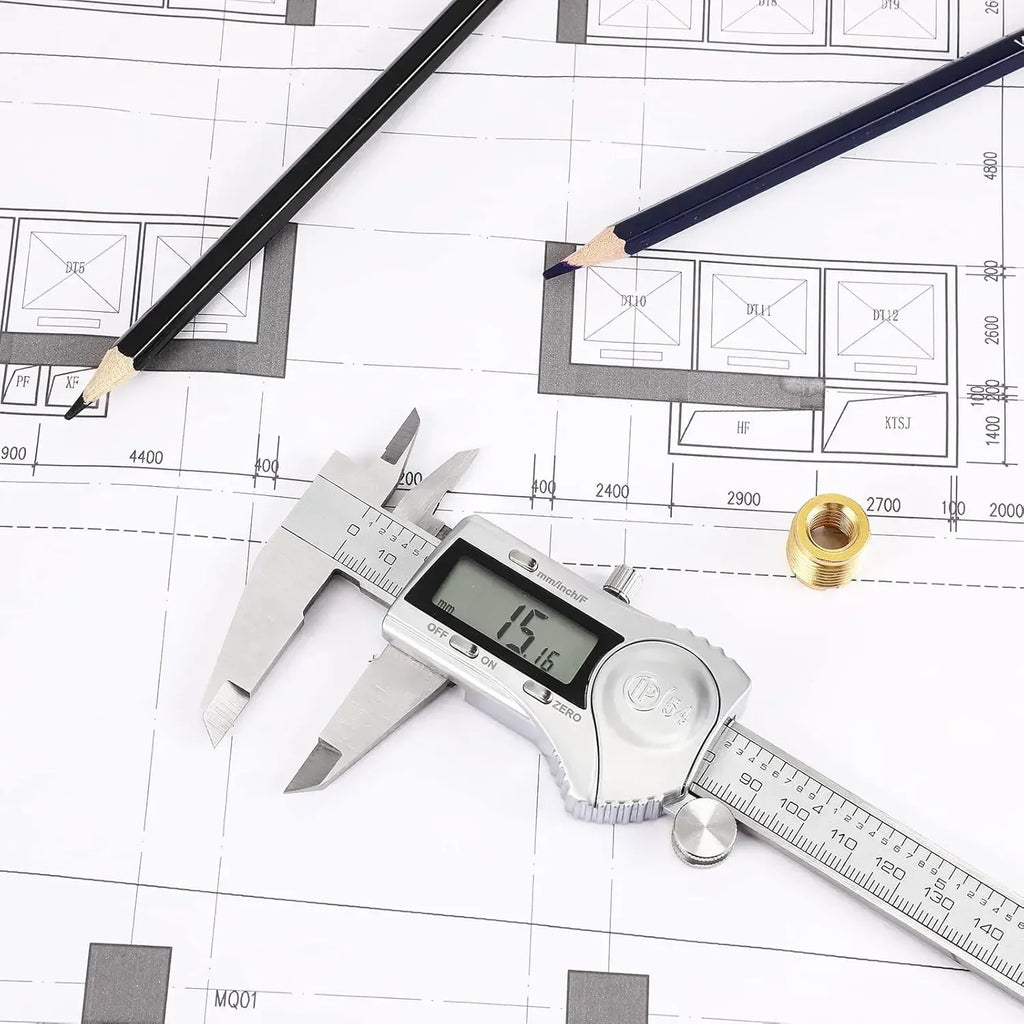 Electronic Digital Caliper, Inch and Millimeter Conversion, LCD Screen Display 0-6” Caliper Measuring Tool, Auto Power Off
