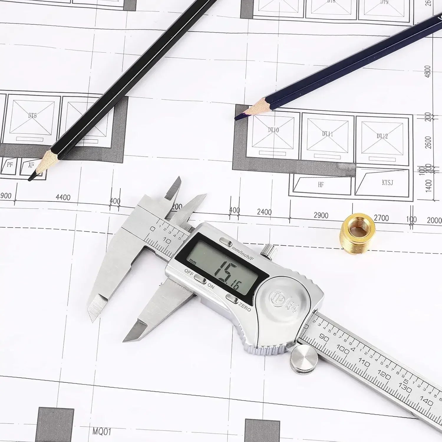 Electronic Digital Caliper, Inch and Millimeter Conversion, LCD Screen Display 0-6” Caliper Measuring Tool, Auto Power Off