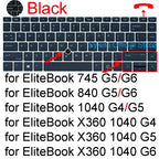 Keyboard cover for HP EliteBook 6 8 G2a G2i G1a G1q G1i 840 G11 G10 845 G9 X360 1040 G8 640 745 645 Silicone Protector Skin Case